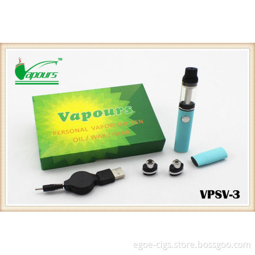 Colorful 350mah Elips E Cig Micro G Pen 3in1 Herb / Wax Vaporizer Ceramic Pen
